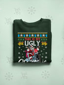 Ugly Xmas Sweater Cool Santa Hoodie -SmartPrintsInk Designs