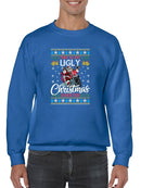Ugly Xmas Sweater Cool Santa Hoodie -SmartPrintsInk Designs