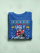Ugly Xmas Sweater Cool Santa Hoodie -SmartPrintsInk Designs