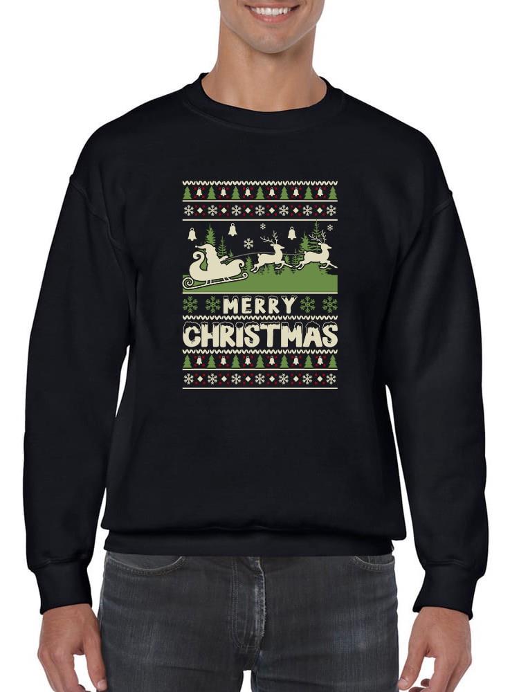 Merry Christmas Ugly Sweater Hoodie -SmartPrintsInk Designs