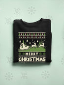 Merry Christmas Ugly Sweater Hoodie -SmartPrintsInk Designs