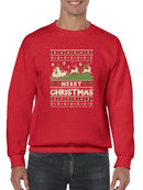 Merry Christmas Ugly Sweater Hoodie -SmartPrintsInk Designs