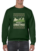 Merry Christmas Ugly Sweater Hoodie -SmartPrintsInk Designs
