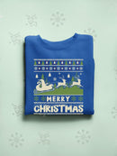 Merry Christmas Ugly Sweater Hoodie -SmartPrintsInk Designs