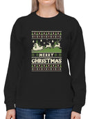 Merry Christmas Ugly Sweater Hoodie -SmartPrintsInk Designs