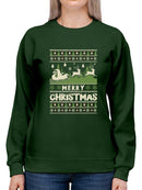 Merry Christmas Ugly Sweater Hoodie -SmartPrintsInk Designs