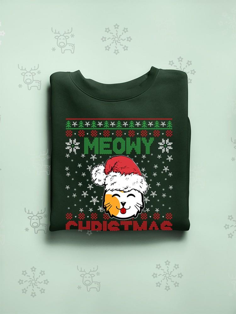 Meowy Christmas Hoodie -SmartPrintsInk Designs