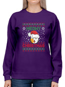 Meowy Christmas Hoodie -SmartPrintsInk Designs