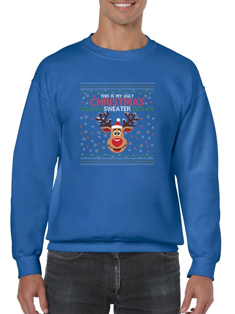 Rudolph Ugly Sweater Hoodie -SmartPrintsInk Designs