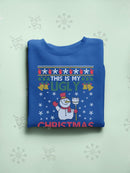 Snowman Ugly Sweater Hoodie -SmartPrintsInk Designs