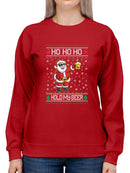 Ho Ho Ho Hold My Beer Hoodie -SmartPrintsInk Designs