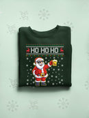 Ho Ho Ho Hold My Beer Hoodie -SmartPrintsInk Designs