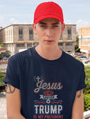 Jesus Savior Trump My President  T-shirt -SmartPrintsInk Designs