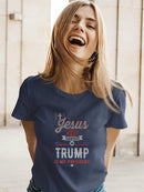 Jesus Savior Trump My President  T-shirt -SmartPrintsInk Designs