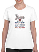 Jesus Savior Trump My President  T-shirt -SmartPrintsInk Designs