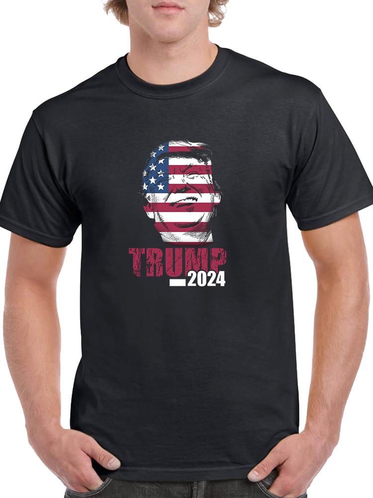 Trump 2024 American Flag T-shirt -SmartPrintsInk Designs