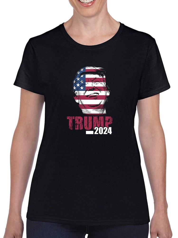 Trump 2024 American Flag T-shirt -SmartPrintsInk Designs
