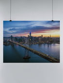 San Francisco Bay Drone View Poster