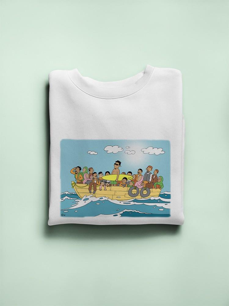 Refugee Happy Boat Hoodie -Joen Designs