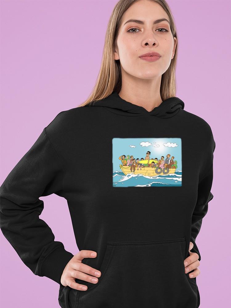 Refugee Happy Boat Hoodie -Joen Designs
