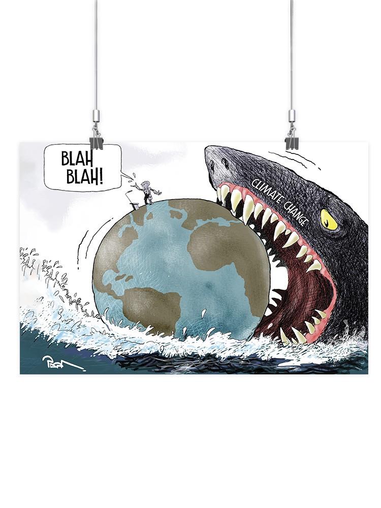 Climate Change Shark Wall Art -Politicozen Designs