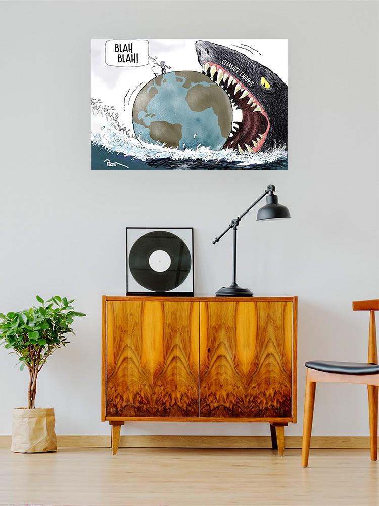 Climate Change Shark Wall Art -Politicozen Designs
