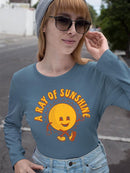 Funny Sun A Ray Of Sunshine  Long Sleeve Women's -SelectDesign Designs