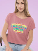 Positive Quote: Positive Vibes Crop Tee Women's -SelectDesign