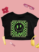 Keep Smiling Drip Face Crop T-shirt -SelectDesign