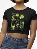 Stop And Smell The Flowers Crop Tee Women's -SelectDesign