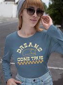 Lazy Cat Dreams Come True Long Sleeve Women's -SelectDesign