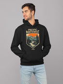 Pacific Northwest Ice Mountains Hoodie Men's -SelectDesign
