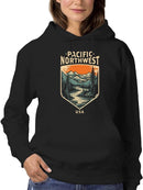Pacific Northwest Ice Mountains Hoodie Women's -SelectDesign