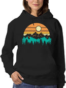 Sunset Mountain Graphic Hoodie Women's