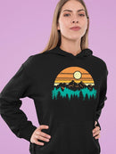 Sunset Mountain Graphic Hoodie Women's