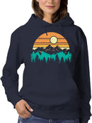 Sunset Mountain Graphic Hoodie Women's