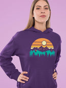 Sunset Mountain Graphic Hoodie Women's