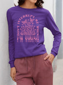 Don't Interrupt Me I'm Vibing Long Sleeve Women's