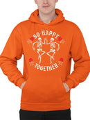 Unisex Graphic Happy Skeletons Hoodie Men's