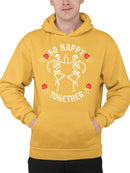 Unisex Graphic Happy Skeletons Hoodie Men's