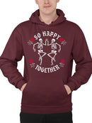 Unisex Graphic Happy Skeletons Hoodie Men's