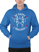 Unisex Graphic Happy Skeletons Hoodie Men's