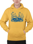 Floral Camera Artistic Apparel  Hoodie Men's