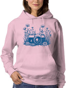 Floral Camera Artistic Apparel  Hoodie Women's