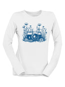 Floral Camera Artistic Apparel  Long Sleeve Women's