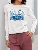 Floral Camera Artistic Apparel  Long Sleeve Women's