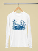 Floral Camera Artistic Apparel  Long Sleeve Women's