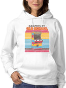 Nostalgic Arcade Graphic Tee Hoodie Women's