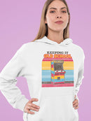 Nostalgic Arcade Graphic Tee Hoodie Women's
