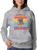 Nostalgic Arcade Graphic Tee Hoodie Women's